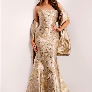 Jovani -41131B  Strapless Mermaid Gown